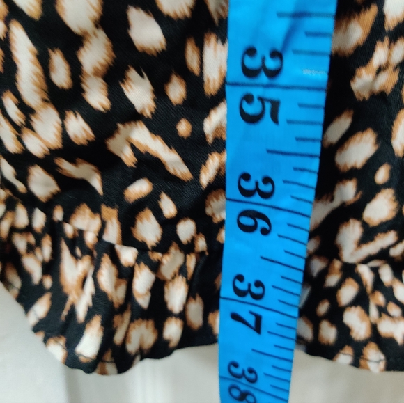 Black Tunic with Animal Print Trim - Picture 4 of 6